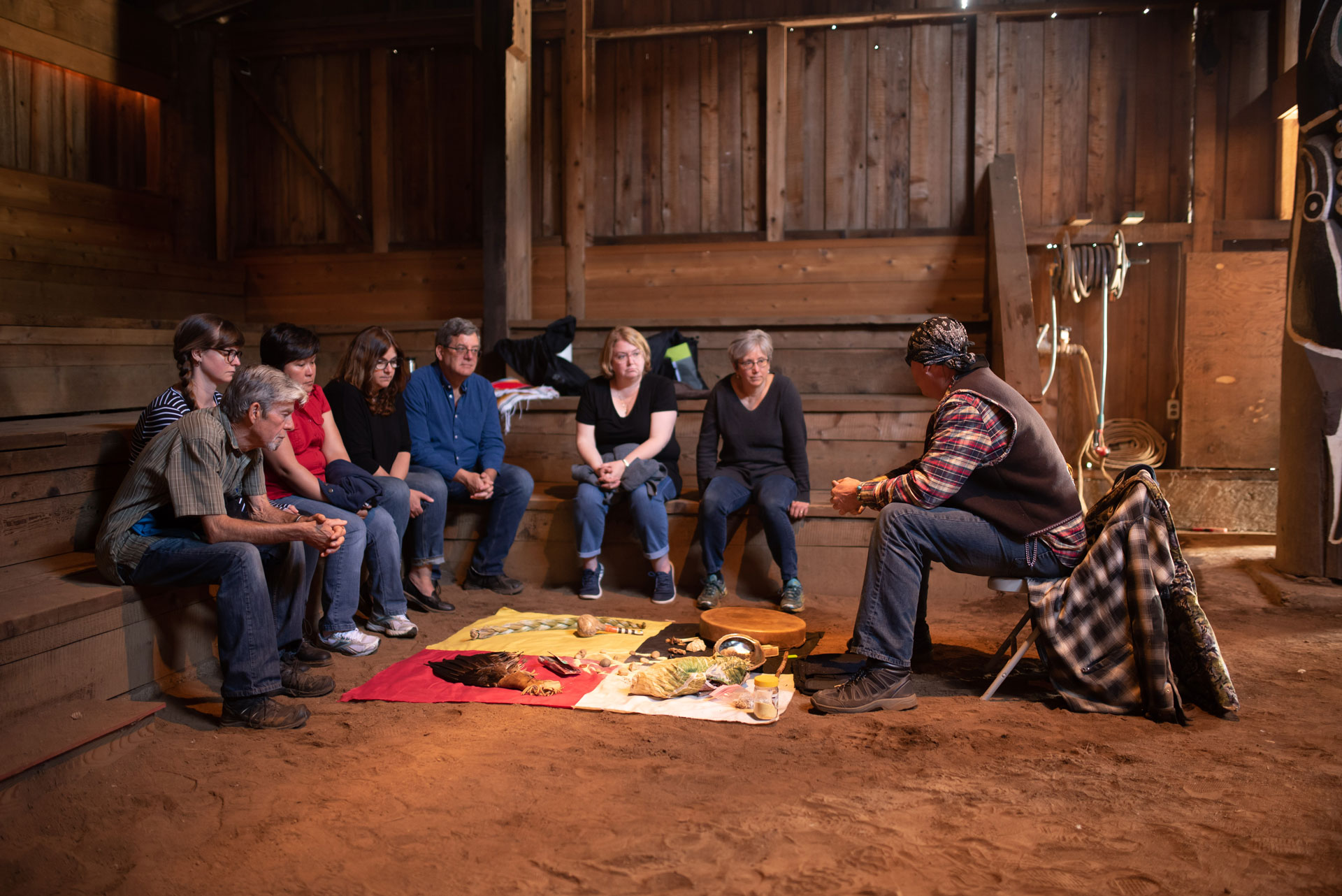 Daryle Mills leading a workshop on the medicine wheel