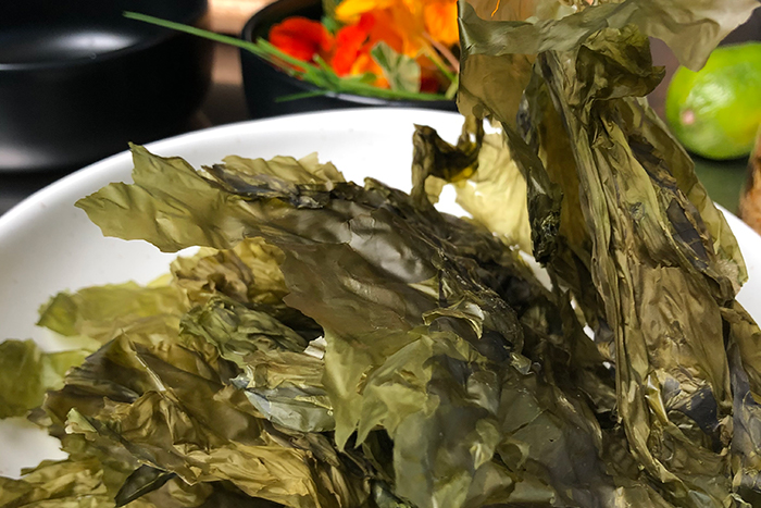 Dried sugar kelp prepared by Chantal Davis of That Planted Life