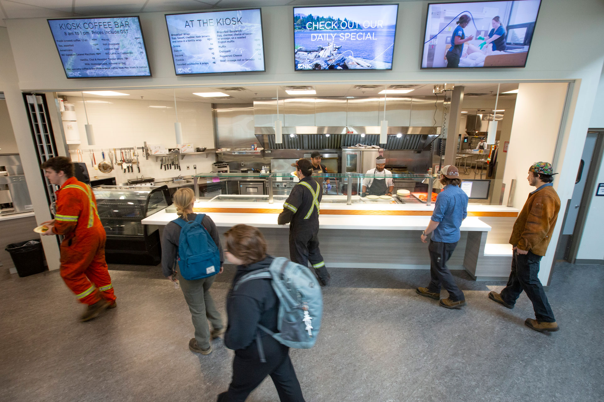 cafeteria at NIC Campbell River campus