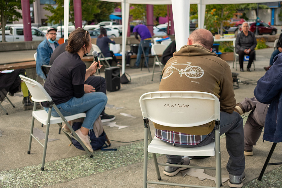 Walk With Me participants share their experiences at a Campbell River event.